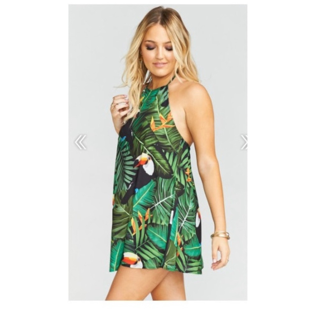 NWT Show me your Mumu Toucan Mucan Katy Halter Mini Dress
